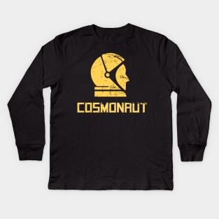 Cosmonaut - Retro Soviet Union Space Design Kids Long Sleeve T-Shirt